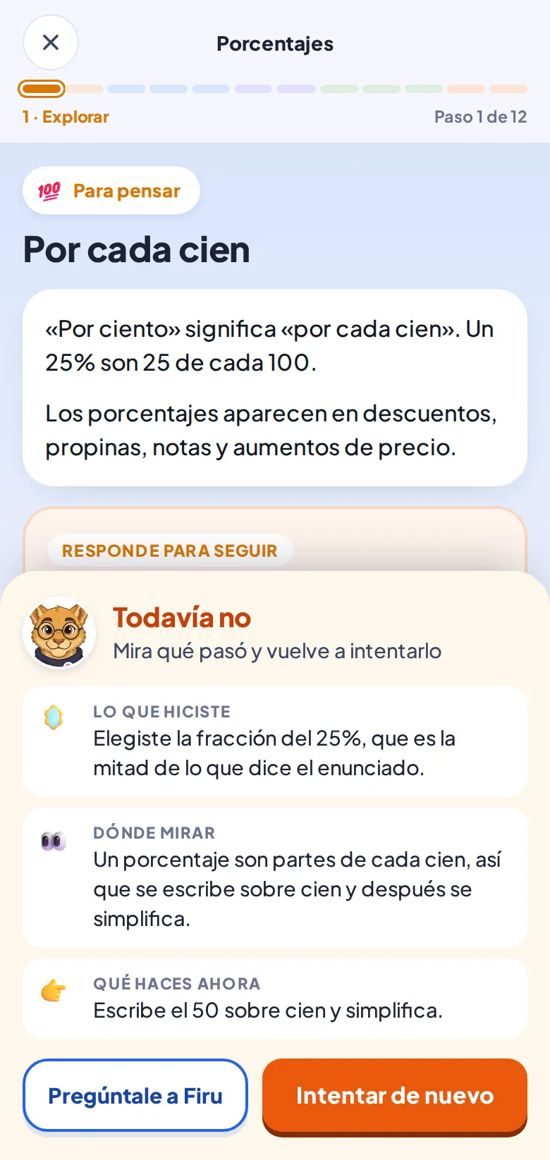 El feedback de Rama cuando un ejercicio no sale: qué pasó y cómo llegar al resultado